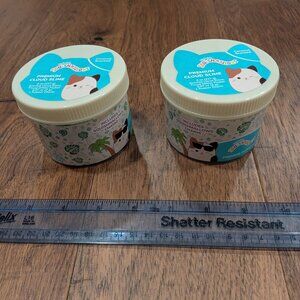 2 Squishmallows premium cloud slime - coconut, 8 oz ea